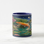 Magical Koi Fish Zen Garden Night Mug マグカップ (中央)