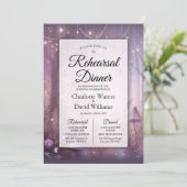 Magical Lavender Fairy Lights Rehearsal Dinner 招待状 (スタンド正面)