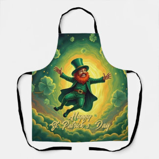 Magical Leprechaun St. Patrick’s Day Art エプロン