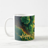 Magical Leprechaun St. Patrick’s Day Art コーヒーマグカップ (左)