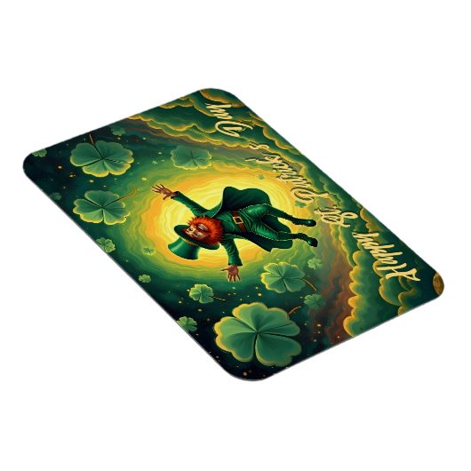 Magical Leprechaun St. Patrick’s Day Art マグネット (右側)