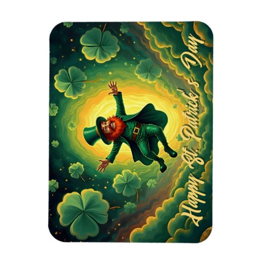 Magical Leprechaun St. Patrick’s Day Art マグネット (縦)
