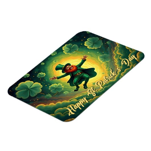 Magical Leprechaun St. Patrick’s Day Art マグネット (左側)