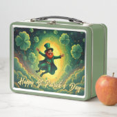 Magical Leprechaun St. Patrick’s Day Art メタルランチボックス (インサイチュ)