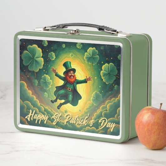 Magical Leprechaun St. Patrick’s Day Art メタルランチボックス (インサイチュ)
