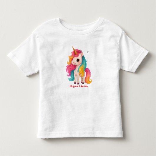 Magical Like Me Unicorn – Cute Toddler Girl T-Shir トドラーTシャツ (正面)