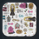 Magical Luna Lovegood Watercolor ペーパープレート<br><div class="desc">HARRY POTTER™ | A watercolor manhwa style illustration featuring Luna Lovegood.</div>