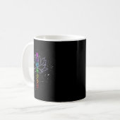 Magical Mandala Lotus Lines Cool Mandala Design Lo コーヒーマグカップ (正面左)