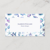 Magical marine creatures pattern marine biologist  名刺 (正面)