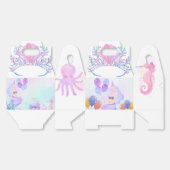 Magical  Mermaid Birthday Invitation Card フェイバーボックス (見開き)