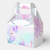 Magical  Mermaid Birthday Invitation Card フェイバーボックス (裏面)