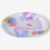 Magical  Mermaid Birthday Invitation Card ペーパープレート (アングル)