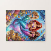 Magical Mermaid Lagoon Bright Underwater Fantasy  ジグソーパズル (横)