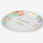 Magical Mermaid Under the Sea Kids Birthday  ペーパープレート (アングル)