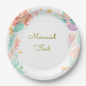 Magical Mermaid Under the Sea Kids Birthday  ペーパープレート (正面)