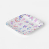 Magical Mermaid Under the Sea Kids Birthday ペーパープレート (傾斜あり)