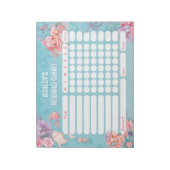 Magical Mermaids Reward Chore Chart for Kids ノートパッド (回転)