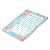 Magical Mermaids Reward Chore Chart for Kids ノートパッド (アングル)