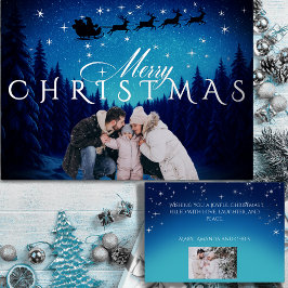Magical Merry Christmas - Photo and Message Silver 箔シーズンカード