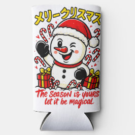 Magical Merry Christmas Snowman Cooler Bag スリム缶クーラー