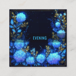 Magical Midnight Garden Floral スクエア名刺