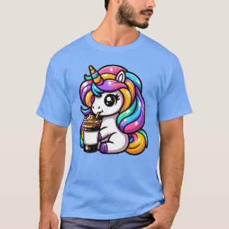 Magical Mocha Unicornhe Colorful Caf Delight vinta Tシャツ