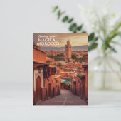 Magical Morocco Sunset View Koutoubia Marrakech  ポストカード (スタンド正面)