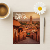 Magical Morocco Sunset View Koutoubia Marrakech  ポストカード