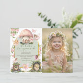 Magical Mushroom Fairy Birthday Photo サンキューカード (スタンド正面)