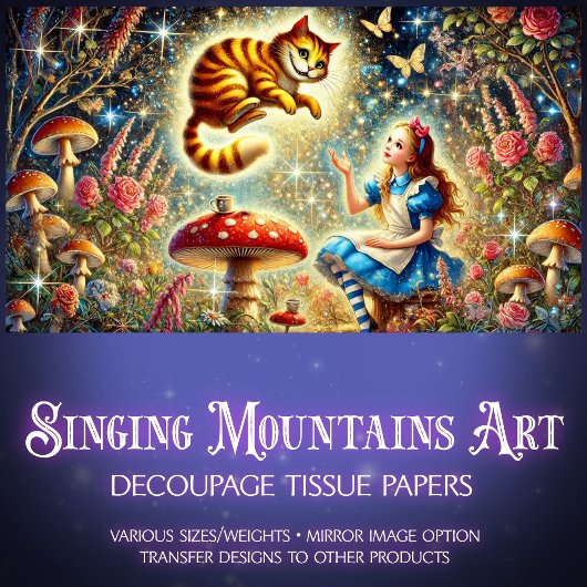 Magical Mushroom Meeting Vintage Wonderland 薄葉紙