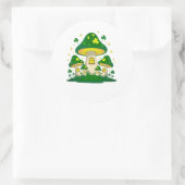 Magical Mushroom Village With Glowing ラウンドシール (バッグ)