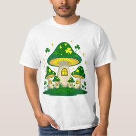 Magical Mushroom Village With Glowing Tシャツ