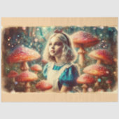 Magical Mushroom Wonderland and Alice Decoupage 薄葉紙 (正面)