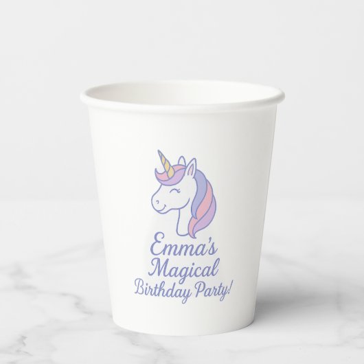 Magical Mystical Unicorn Birthday Cup 紙コップ (裏面)