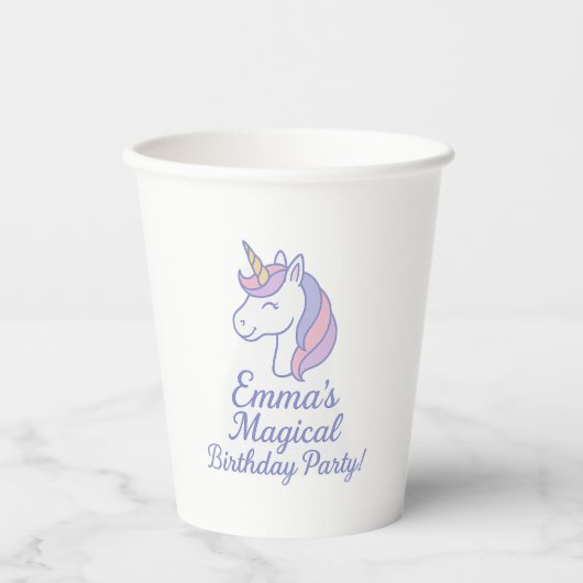 Magical Mystical Unicorn Birthday Cup 紙コップ (正面)