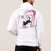 Magical Night Football Cat & Cherry Blossom Art パーカ (裏面)