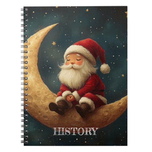 Magical Night with Crescent Moon and Santa Claus ノートブック (正面)