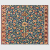 Magical Oriental Rug Pattern in Blue and Red ラッピングペーパー (フラット)