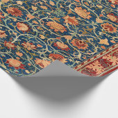 Magical Oriental Rug Pattern in Blue and Red ラッピングペーパー (角)