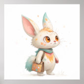 Magical Paint-Splashed Rabbit-Cat Creature ポスター (正面)