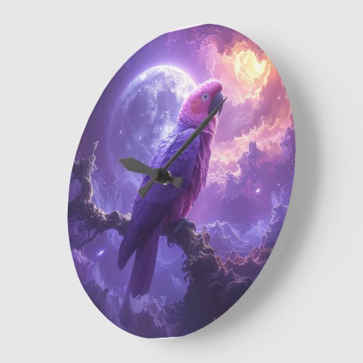Magical Parrot ラージ壁時計 (傾斜)