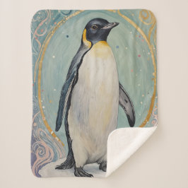 Magical Pastel Penguin シェルパブランケット