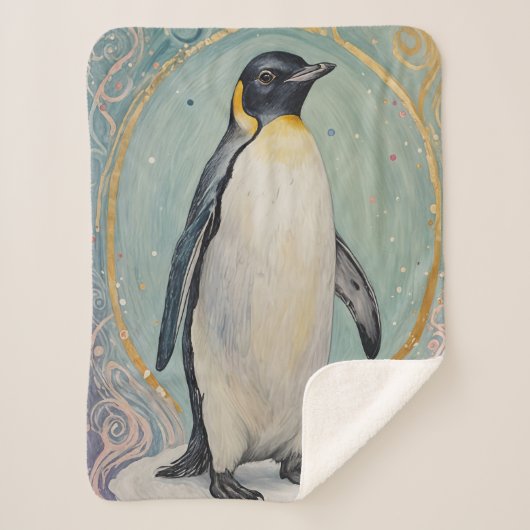 Magical Pastel Penguin シェルパブランケット (正面)