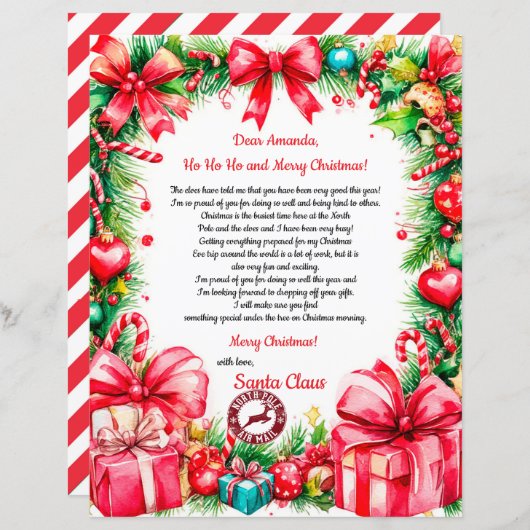 Magical Personalized Letter from Santa Claus (正面/裏面)