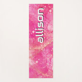 Magical pink background name Personalized  ヨガマット (正面)
