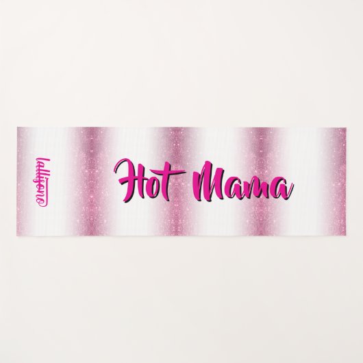 Magical pink background name Personalized  ヨガマット (正面(横))