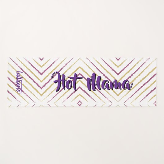 Magical pink background name Personalized  ヨガマット (正面(横))