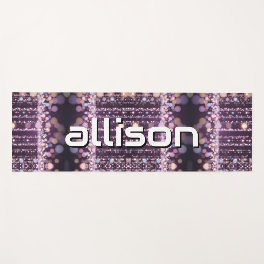 Magical pink background name Personalized  ヨガマット (正面(横))