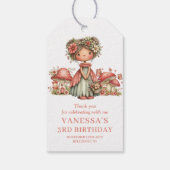 Magical Pink Fairy 1歳の誕生日ギフトタグ ギフトタグ (裏面)