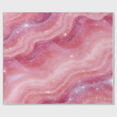 Magical Pink Galaxy Sparkle & Marble Texture ラッピングペーパー (フラット)